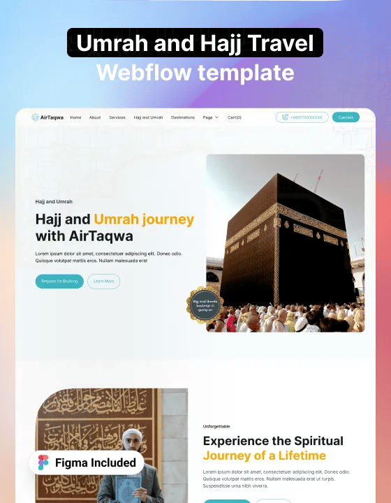 Umra and Hajj Travel Wbflow website